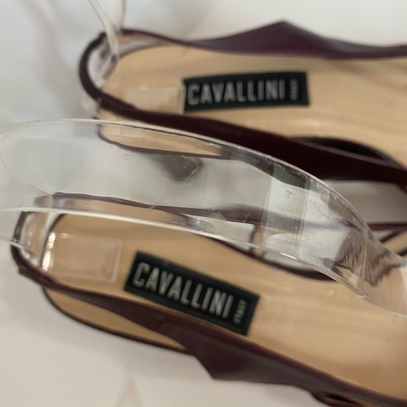 Cavallini Leather Kira Italian Sling Back Low Heel Sz 7.5 - Picture 6 of 11